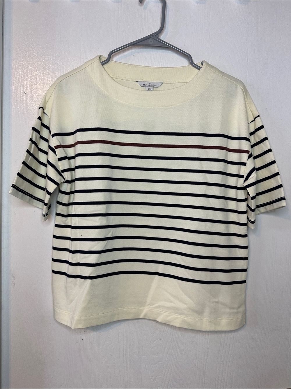 L.L.Bean Signature French Sailor Tee Sailcloth XS